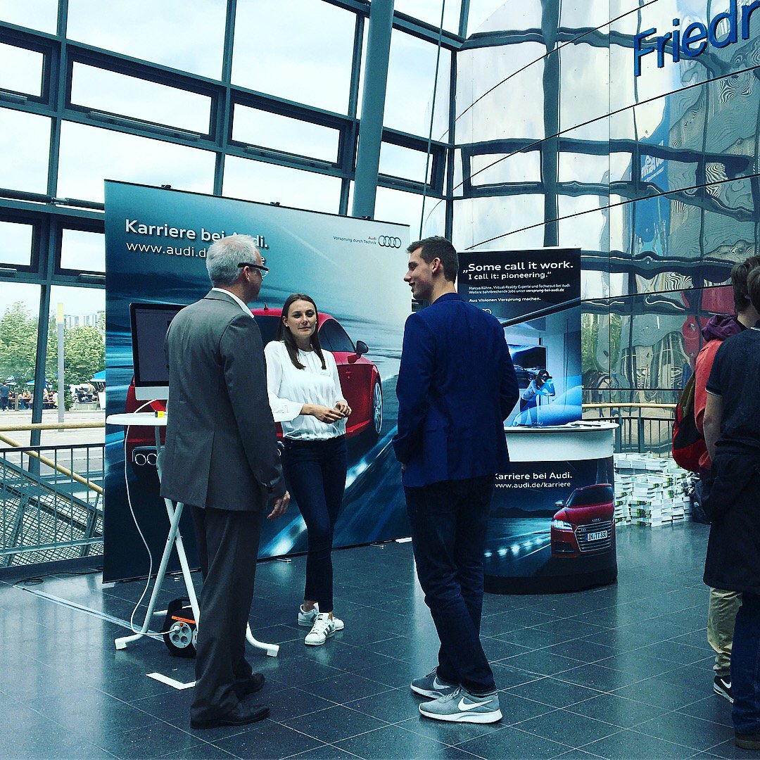 TUfast_eco's tweet photo. Studying in Munich and interested in high-technology companies? Visit us today at the @TU_Muenchen in Garching at the Mathematics Building! #neverendingdrive #muc018 #tum #tufast #eco #emobility #emobilität #tumunich @AudiOfficial #tqsystems #spn @Assystem @TUfast https://t.co/NkhgcHcf9e