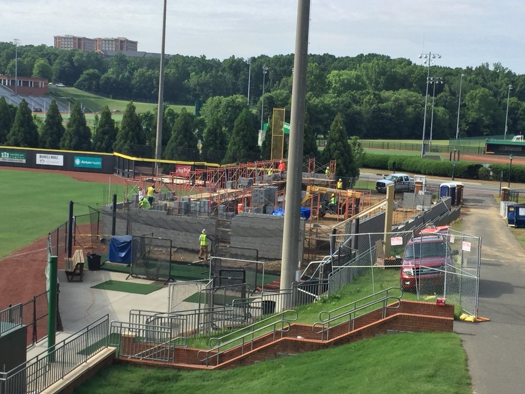 CharlotteBSB's tweet photo. Here’s a Thursday look at the PROGRESS being made out at Hayes Stadium! https://t.co/Q8Pc9aOrud