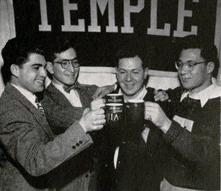 pilamtemple's tweet photo. A toast to legendary Pi Lam Thursday night parties! From the 1948 @TempleUniv yearbook. @PiLam1520 #Not4Years #PartyPass https://t.co/jEa03npSu5