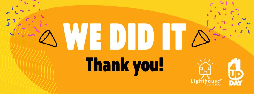 LighthouseFdn's tweet photo. We have hit all of our #4upday 2018 goals in just under 15 hours! We can't thank you all enough for your incredible support. #endingyouthhomelessnesstogether #biglove #community #be4timesmorekind https://t.co/N8gQHo1vFo