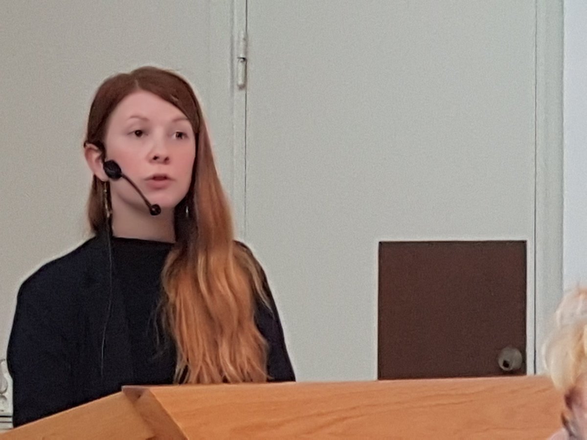 KerstinPWaye's tweet photo. Sofie Fredriksson försvarar väl avhandlingen om hörsel bland kvinnor i kommunikationsintensiva arbetsmiljöer. https://t.co/PU3A3SZTT0
