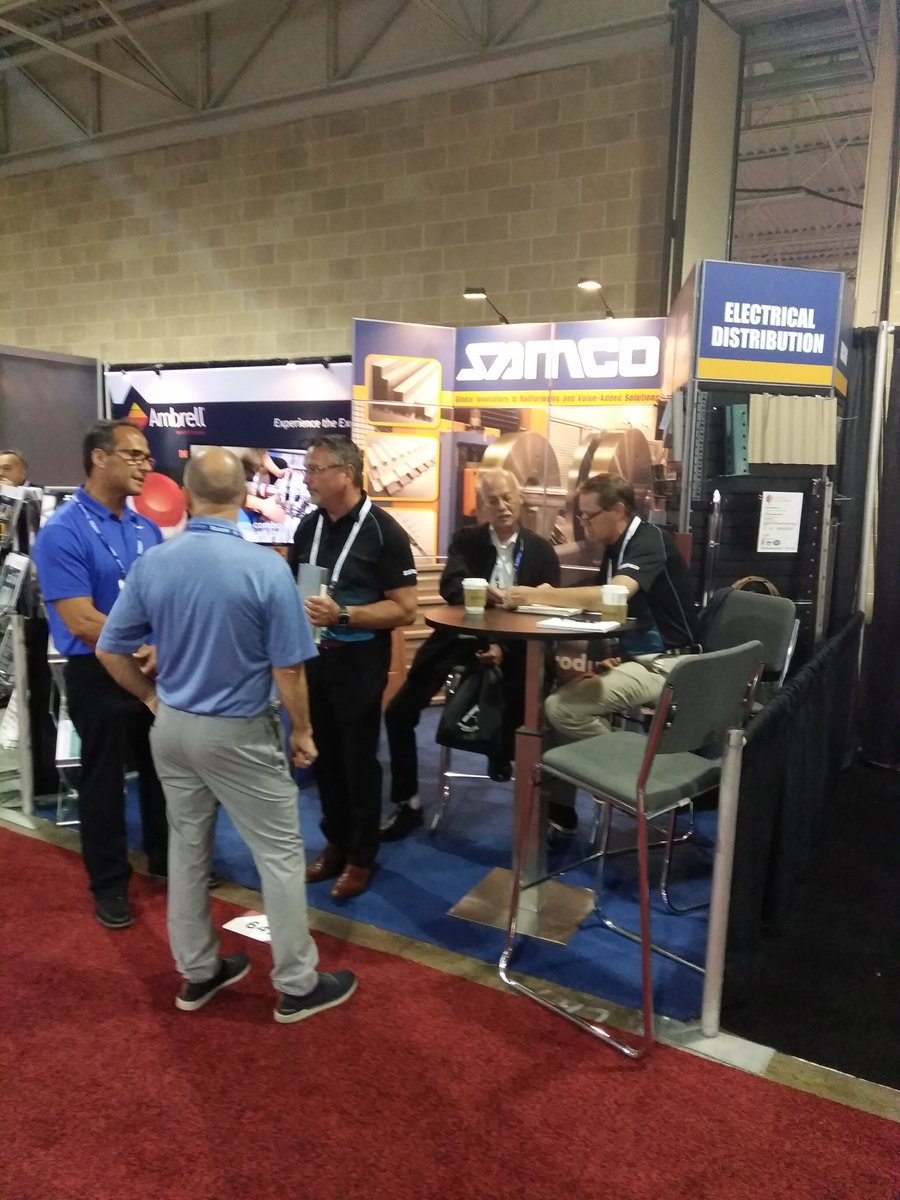 Samco_Machinery's tweet photo. It’s the final day of #FABTECHCanada today. Don’t forget to stop by booth 647 to meet our #MaterialHandling and #RollingDivision experts.
#CustomRollformingCorp #Automation https://t.co/gV7dT30BfA