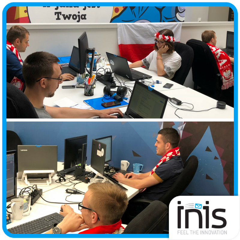 INISpl's tweet photo. No i nastał ten dzień! Przed nami miesiąc ⚽ piłkarskich emocji, podczas którego, no cóż, wciąż trzeba chodzić do pracy. Zamiast marzyć o miesięcznym urlopie spędzonym przed telewizorem, wspólnie zagrzewamy się do wiernego 👏 kibicowania! https://t.co/F3AukVnAX7