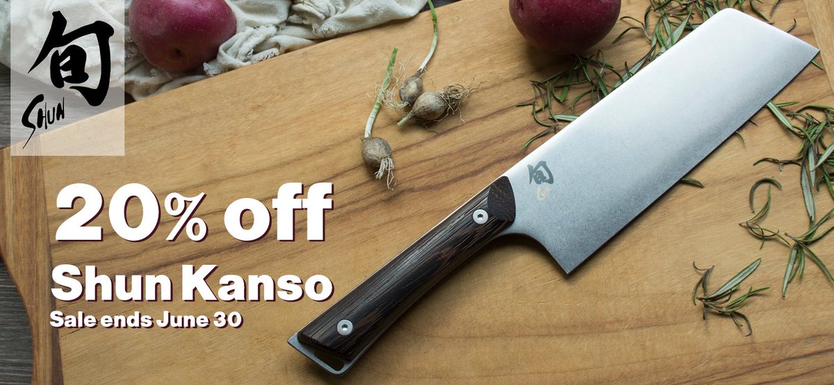 ChefsCorner's tweet photo. Have you checked out the sale on Shun Kanso cutlery? Great time to pick up that knife you've been eyeing! https://t.co/5klmGZE0de https://t.co/kixp5kKKhX