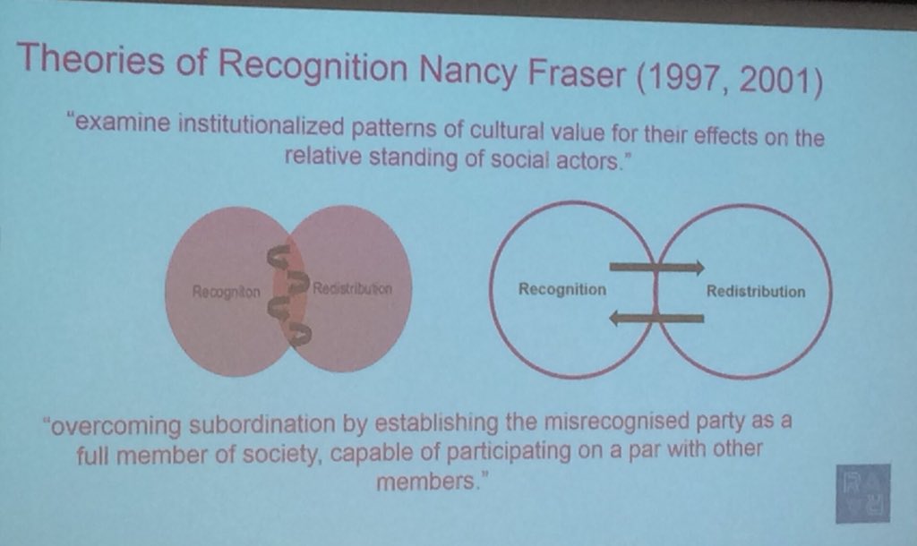 beckmccarter's tweet photo. The relationship between recognition and redistribution should be dynamic #bfdconf18 https://t.co/cbuLJFXAJ4