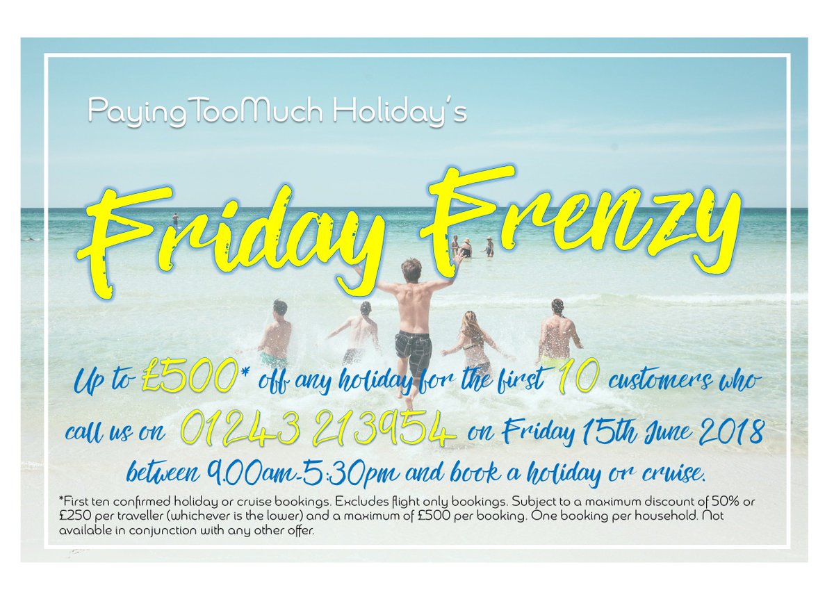 PTMHolidays's tweet photo. Make sure you set a reminder for tomorrow morning, 9am! Visit our website for some destination inspiration! https://t.co/2ha5AddlxM #Holiday #Deal #Discount #Offer #FridayFeeling #Frenzy #Travel #Cruise #payingtoomuch #worldtravel https://t.co/nCs5Taeoiv
