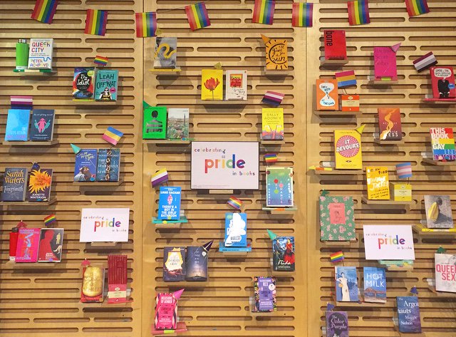 WaterstonesTCR's tweet photo. Our #Pride wall has been getting the love it deserves so we've decided to share some of our #TCRpride recommendations throughout the month. We'd love to hear yours too! https://t.co/HytPPSuO2E
