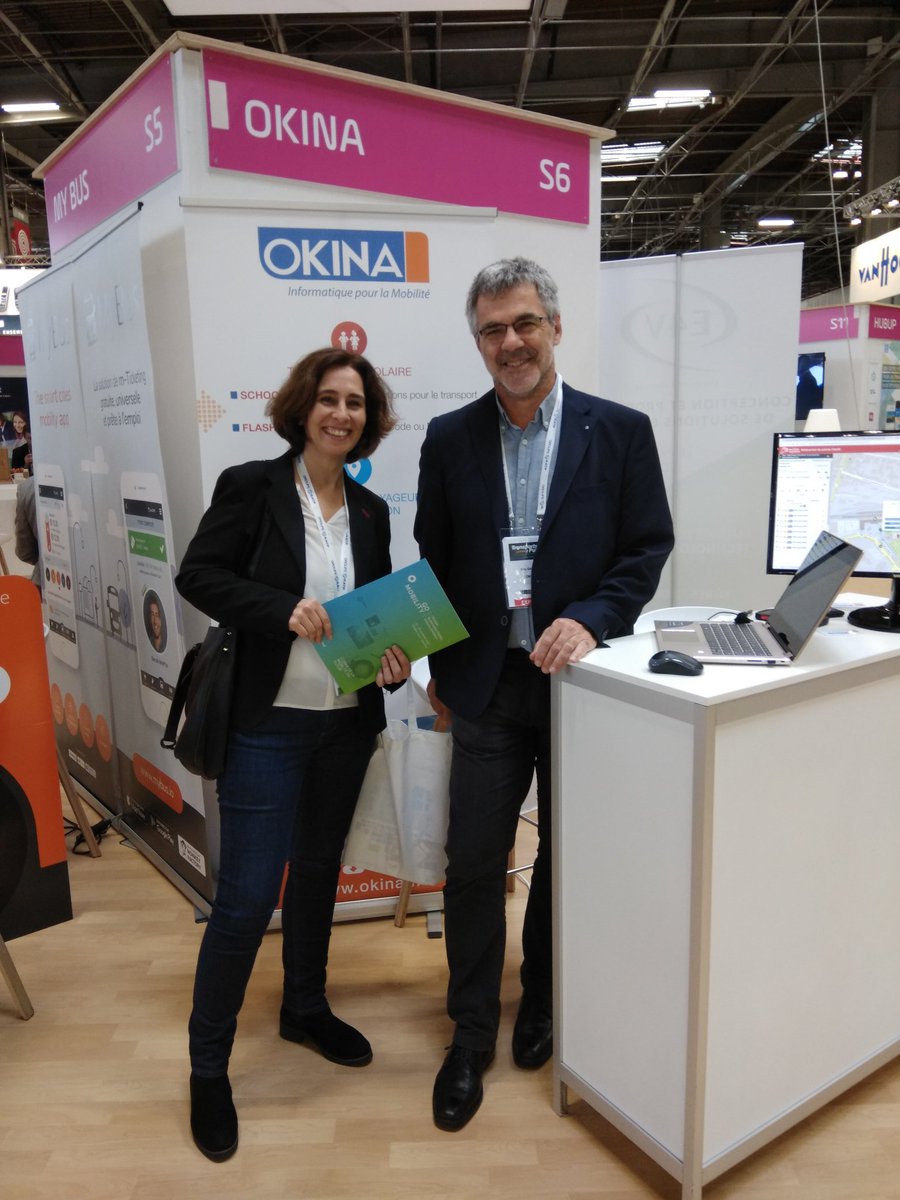 mubilexpo's tweet photo. Último día en #TransportsPublics2018
Nous avons rencontré beaucoup d'enterprises intéressants, parmi lesquelles #CAFGroup, exposant à #GoMobility2018 et @Okina_Transport de #Dax et membre du cluster #ToposAquitaine, avec un très bon accueil. https://t.co/MUYdnZdIGl