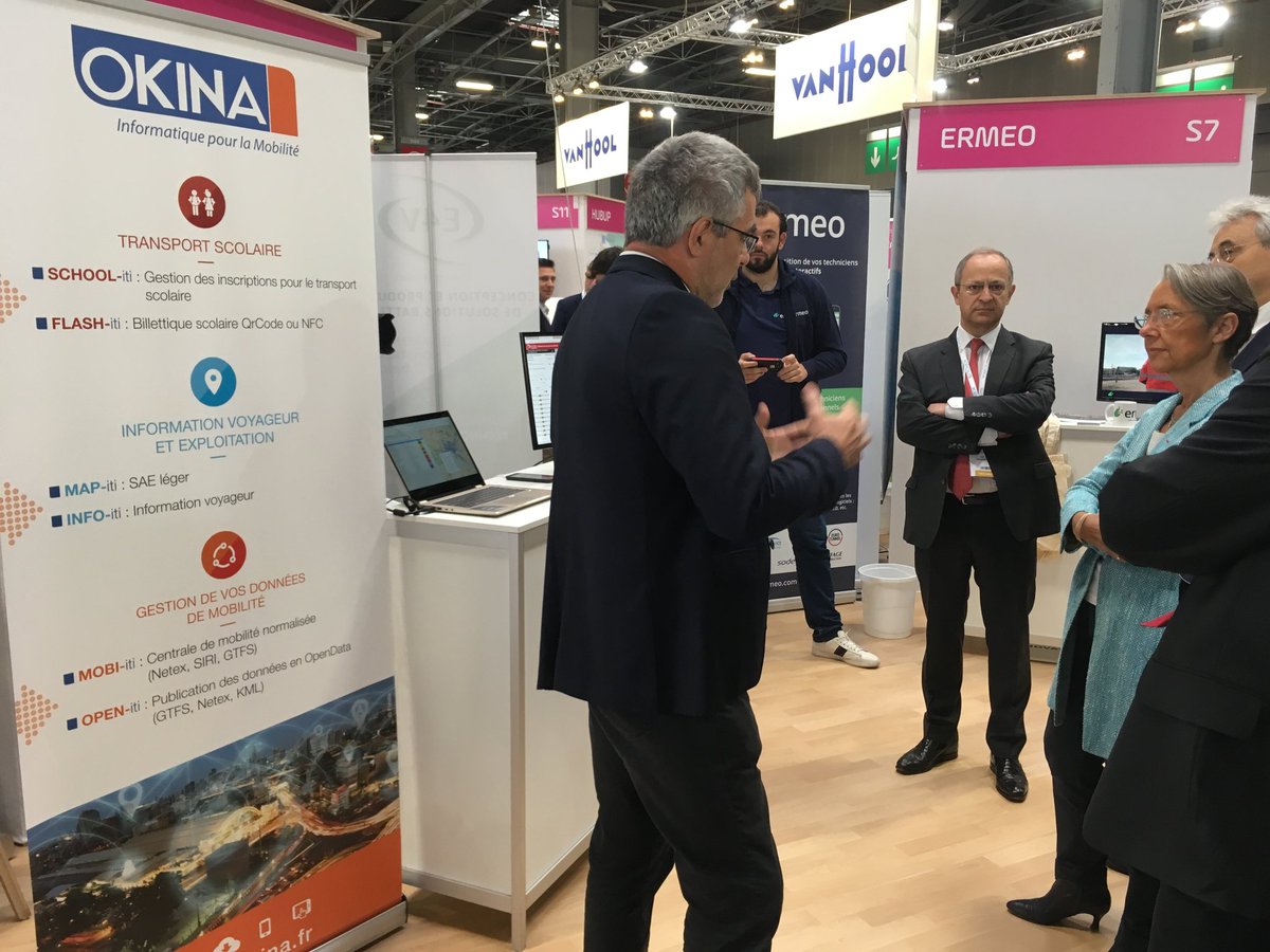 mubilexpo's tweet photo. Último día en #TransportsPublics2018
Nous avons rencontré beaucoup d'enterprises intéressants, parmi lesquelles #CAFGroup, exposant à #GoMobility2018 et @Okina_Transport de #Dax et membre du cluster #ToposAquitaine, avec un très bon accueil. https://t.co/MUYdnZdIGl