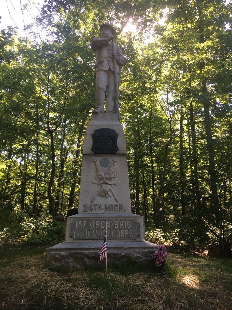 CarletonColts's tweet photo. 24th Michigan from Wayne County. Had 500 troops and lost 400 in the first day of battle. #CarletonDCTrip https://t.co/P351TcMeIJ