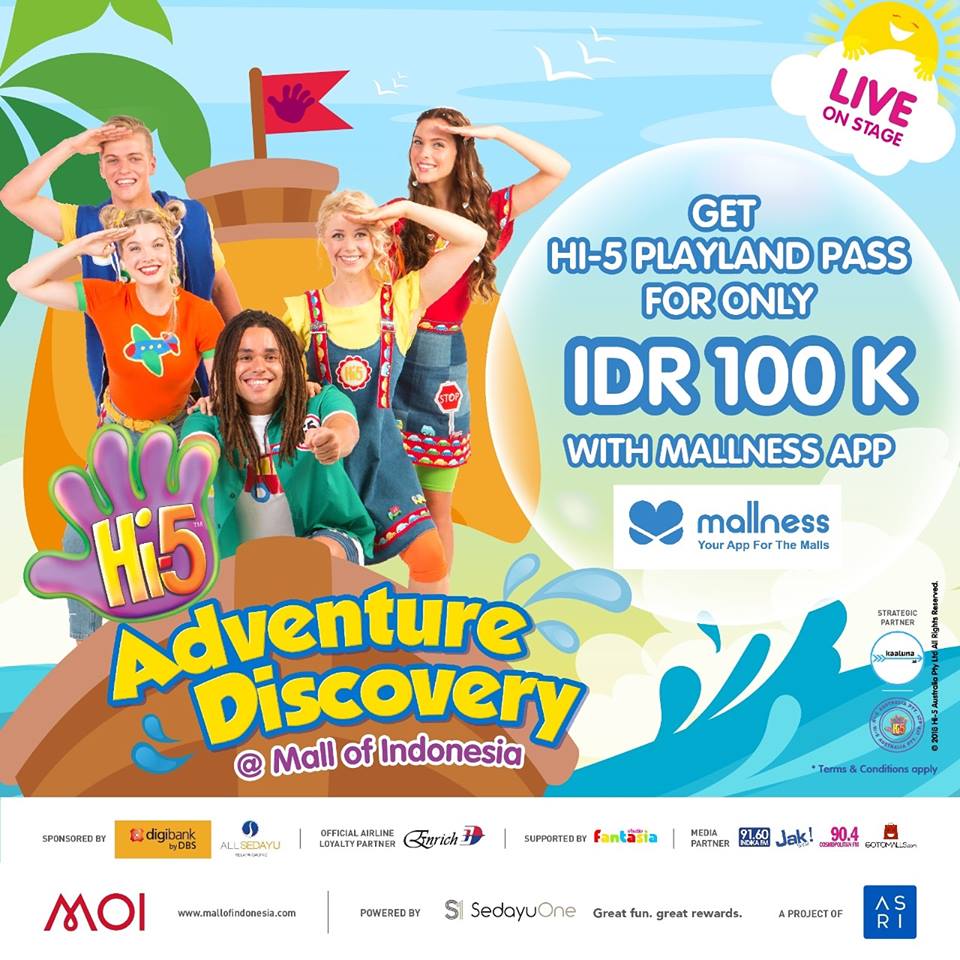 _mallness's tweet photo. Libur t'lah tiba, Libur t'lah tiba, hore horeeeee..
Ayo ajak anak atau keponakanmu menikmati serunya bermain di Hi-5 Playland di Mall of Indonesia, dan dapatkan Harga Special Tiket Masuk 100K Exclusive with Mallness!Tunggu apalagi? Anak senang, orang tua riang😉📣 #mallness #moi https://t.co/tqQ4H3M0xx
