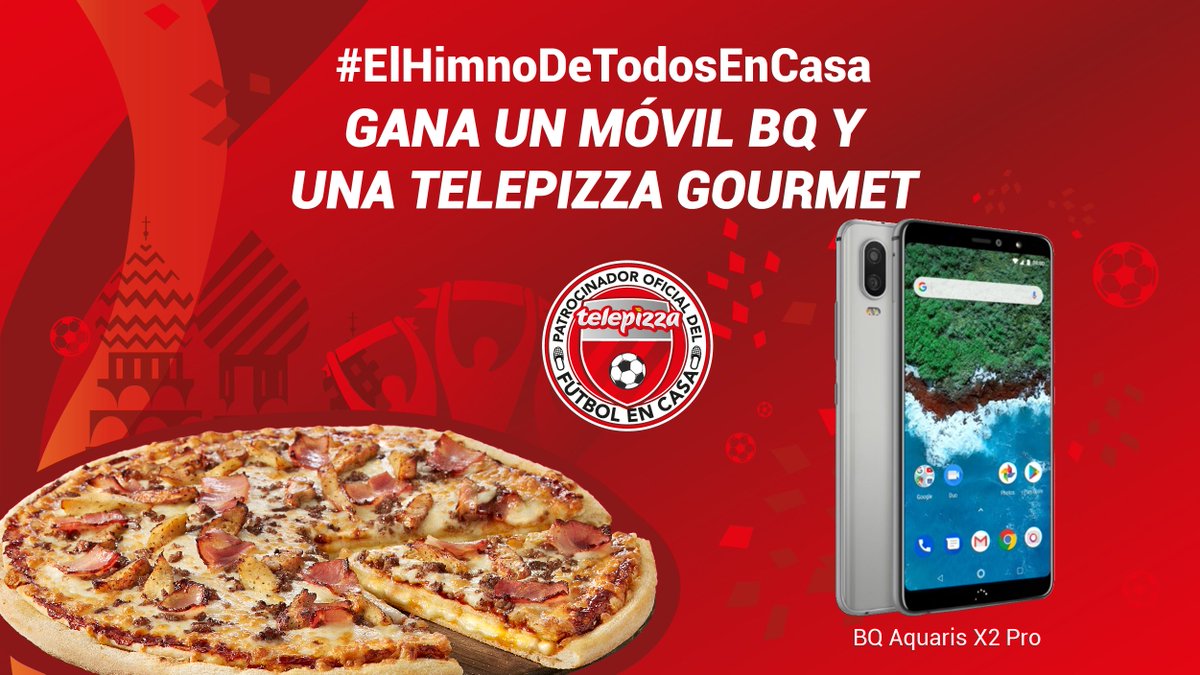 telepizza_es's tweet photo. ¡Gana un 📱BQ Aquaris X2 Pro y 🍕Telepizzas Gourmet!

1️⃣Haz RT a este tweet
2️⃣Sigue a @telepizza_es  y @BQreaders

¡Mañana comunicaremos los ganadores!

 #ElHimnoDeTodosEnCasa https://t.co/OiZAVA2mpt