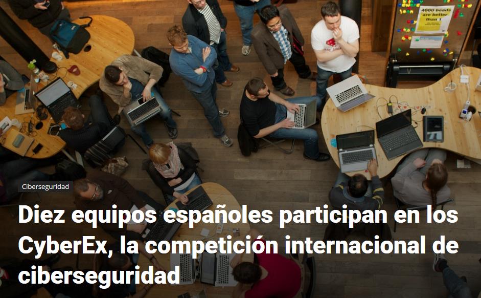 AccudeTi's tweet photo. Diez equipos españoles participan en los #CyberEx18 la competición internacional de ciberseguridad. 
https://t.co/S7UiXPNepD #ciberseguridad #developer #Hacking #cybersecurity #programador #hacker https://t.co/Qg6pBsVbNL