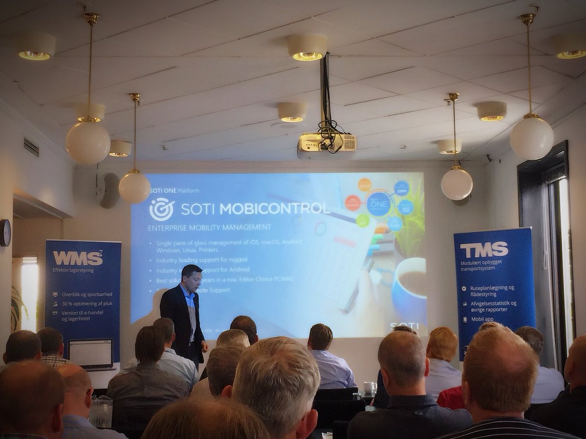 bellacloud035's tweet photo. Today the @SOTI_Inc Nordics team is educating businesses in western #Denmark on how get the most out of their #EnterpriseMobility Management with #AndroidEnterprise and #SOTI_One. Really excited to be part of this two day partner event with #PCSYS A/S https://t.co/DlDPynG6CQ