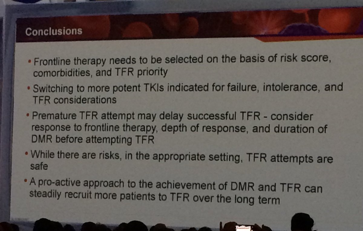 ZPWHITELEY's tweet photo. An overview of the current #CML treatment landscape and TFR at @EHA_Hematology #EHA23 https://t.co/iQvKHDBNeI