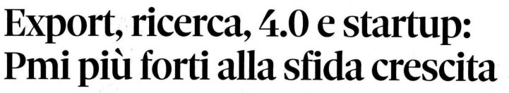 CdoSharing's tweet photo. #rassegnastampa #14giugno #CdoSharing il titolo di oggi su @sole24ore #export #Industria40 #economia #lavoro #startup https://t.co/408SJEGHzV