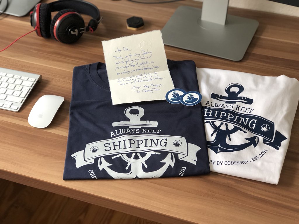 Hey @codeship thanks so much for that awesome swag! Thrilled to ship our Content API soon with Codeship!
#codeshipped #headlesscms