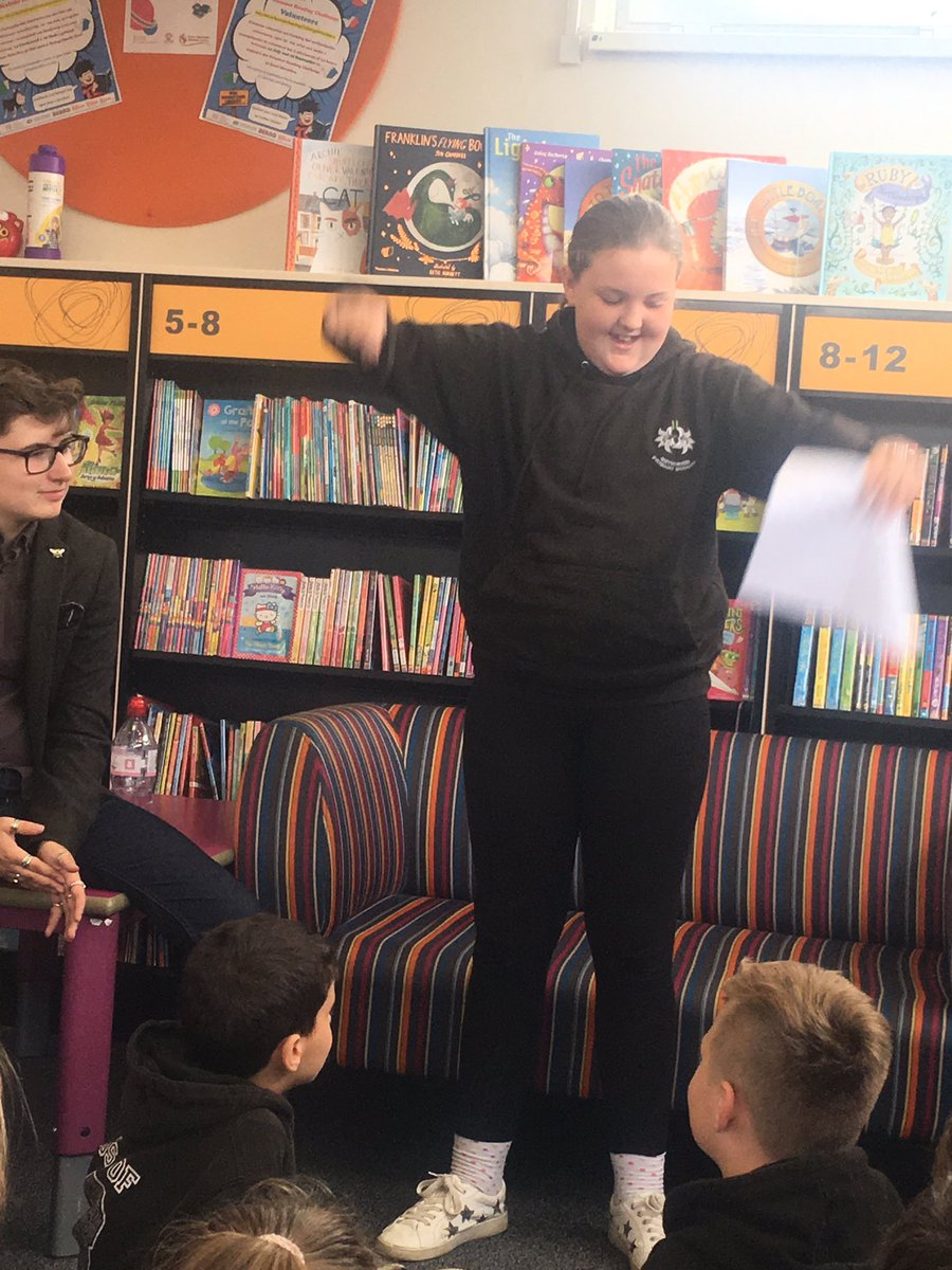 gwyrosydd2010's tweet photo. Fantastic performance poetry. Thank you Jay Hulme we really enjoyed today. #PopUpFestival18 #gsplit #penlanlibrary https://t.co/yFAJAhEvGh