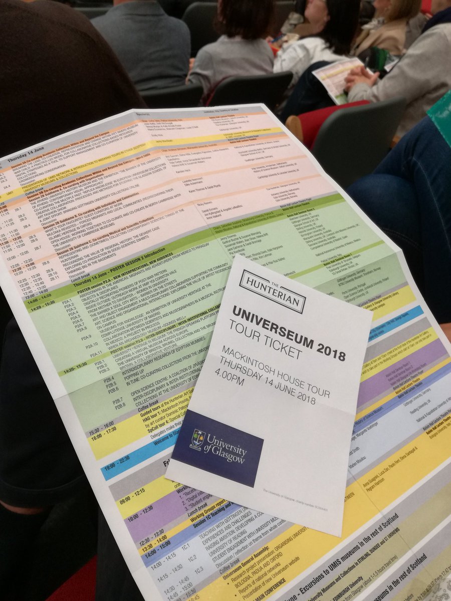 Amazing organisation by <a href="/UniMuseumsScot/">UMIS</a>  @Universeum_eu &amp; <a href="/hunterian/">The Hunterian</a> for whole #Universeum2018 conf, especially programme of special tours. Look forward to <a href="/GLAMackintosh/">Glasgow Mackintosh</a> explorations this PM - though brain might explode before then!!