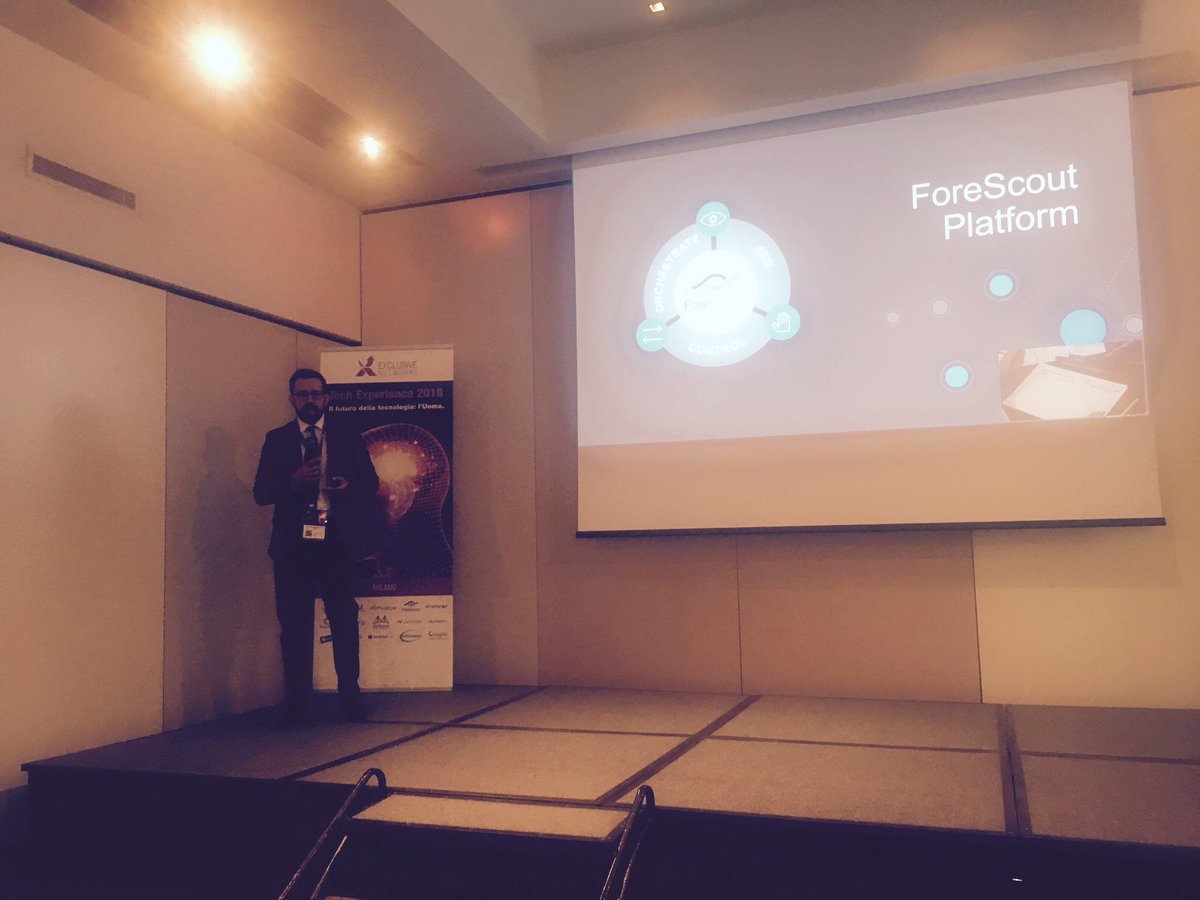 EXN_IT's tweet photo. Pierfrancesco De Loiro, ForeScout Technologies Inc. al #TechExperience2018: “Transforming security through visibility” https://t.co/mVOTU6JLQp