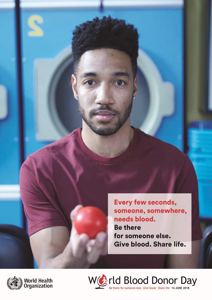MoetiTshidi's tweet photo. Today we join the global community to celebrate #WorldBloodDonorDay. 
Be there for someone else. #GiveBlood. Share life. https://t.co/RdZahw4ZDC
