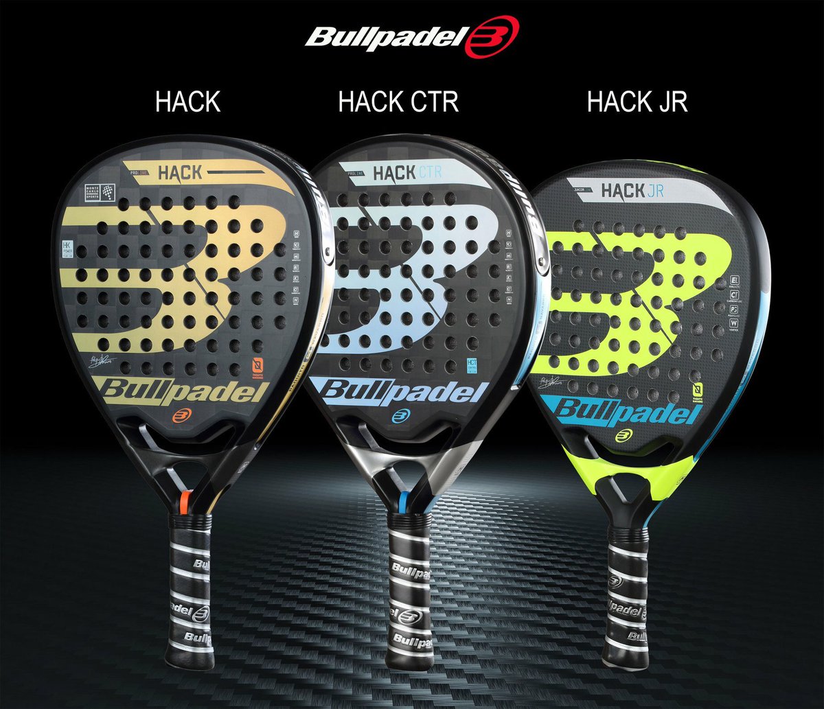 5_Sets's tweet photo. @bullpadelsport Hack, palas con extraordinaria potencia💪🏼y salida de la pelota🎾💨sin renunciar a un excepcional control🎯 Para jugadores que busquen una pala de altísimas prestaciones..🔝👌🏼https://t.co/Q1IwdbttyB ¡Descúbrelas en @5_Sets 
bullpadel #padel #5sets #mataró #BCN https://t.co/EmIVXVT4pI