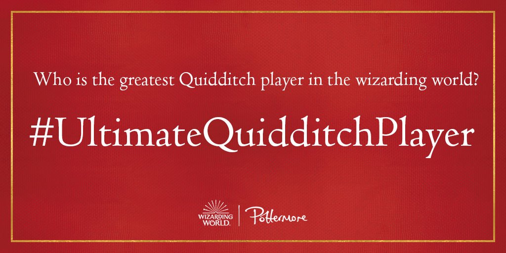 wizardingworld's tweet image. Who else is in a sporting mood? To celebrate the #WorldCup, we're asking you to vote for the ultimate Quidditch player of the wizarding world right here on Twitter. The group stages kick (or fly) off in one hour! #UltimateQuidditchPlayer