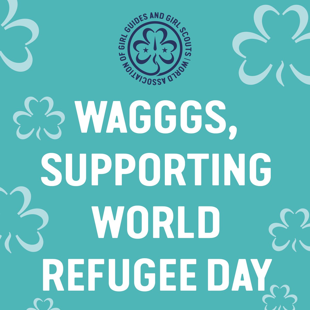 wagggsworld's tweet image. Today WAGGGS is proud to stand
 #withrefugees. #OneMovement