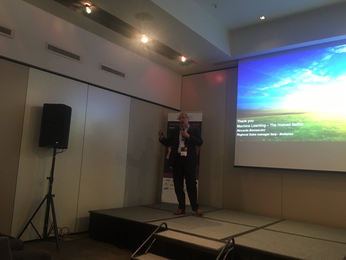 EXN_IT's tweet photo. Riccardo Bernasconi, @Mellanox al #TechExperience2018: “Machine Learning – The Human factor” https://t.co/FVEORckBzu