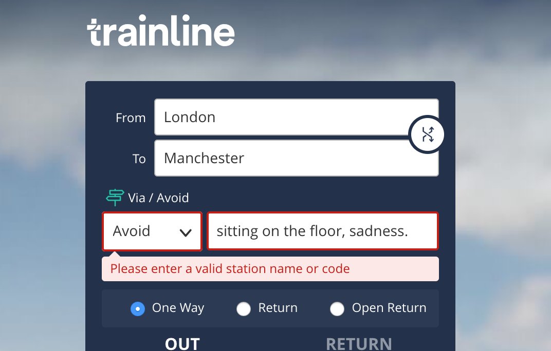 matt_thinkux's tweet image. oooh, cool avoid feature on the trainline.