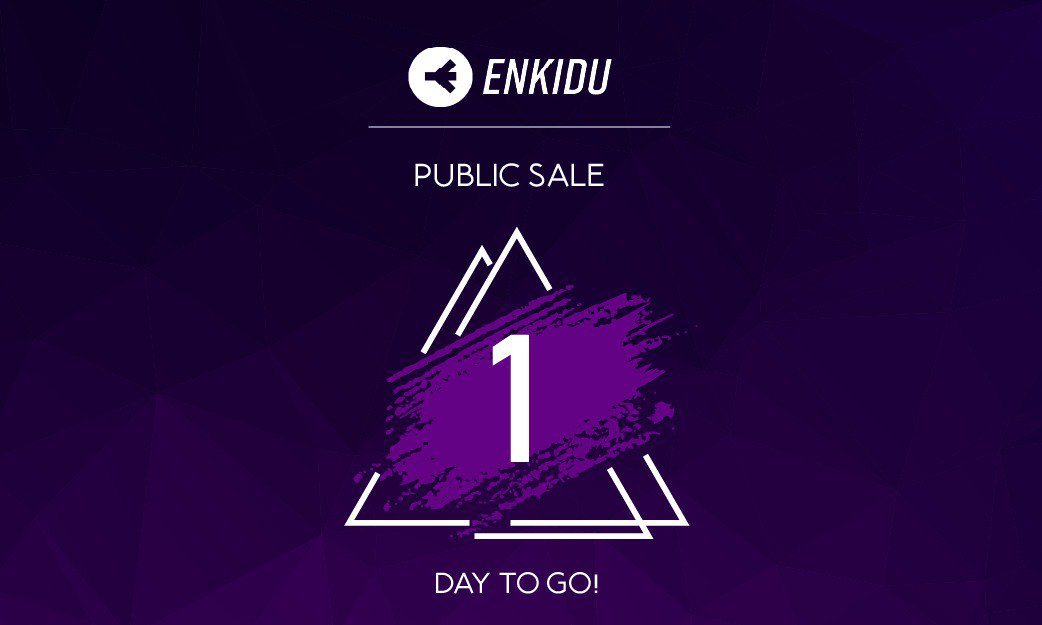 Less than 24 hours to go! Join Our Whitelist NOW - bit.ly/2JE7LHK

#EnkiduICO