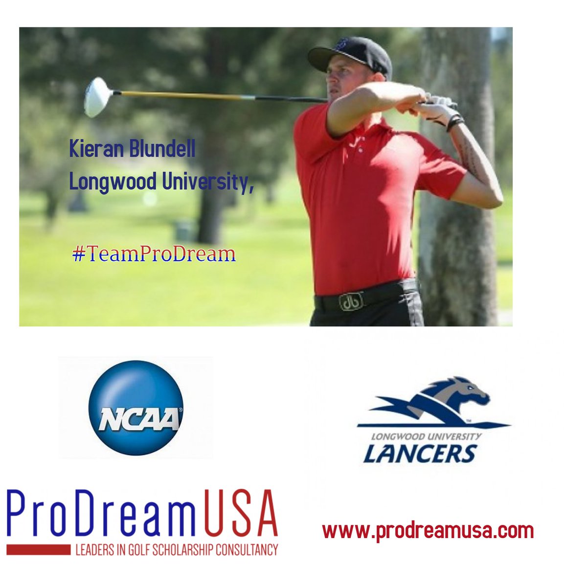 Congratulations to @prodreamusa client Kieran Blundell, a former pupil @StPetersSch and @OltonGolfClub member, who has completed a transfer from @MSJCedu to @LongwoodLancers 

Good luck Kieran, and all the best as you make the step up to #NCAAD1! 

#TeamProDream #BigTime #D1Golf