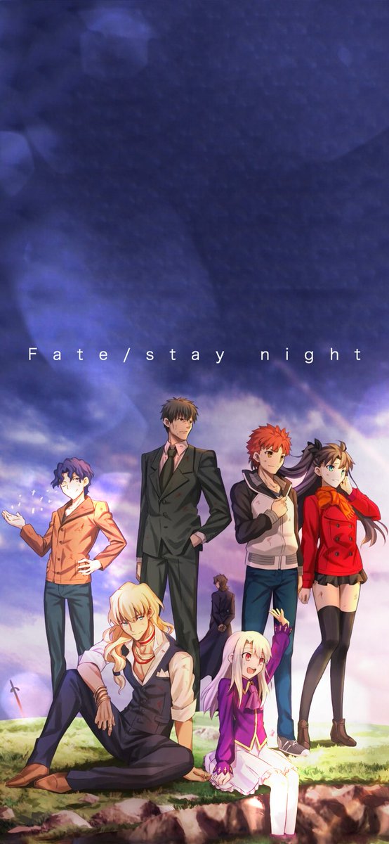 輝桜 かぐさ 燁桜の壁紙画像加工 第197弾 Fate Fate Stay Nightの壁紙です 夕焼け空の下で Fate Fgo Fatego 夜桜の壁紙倉庫 Fate壁紙宝庫