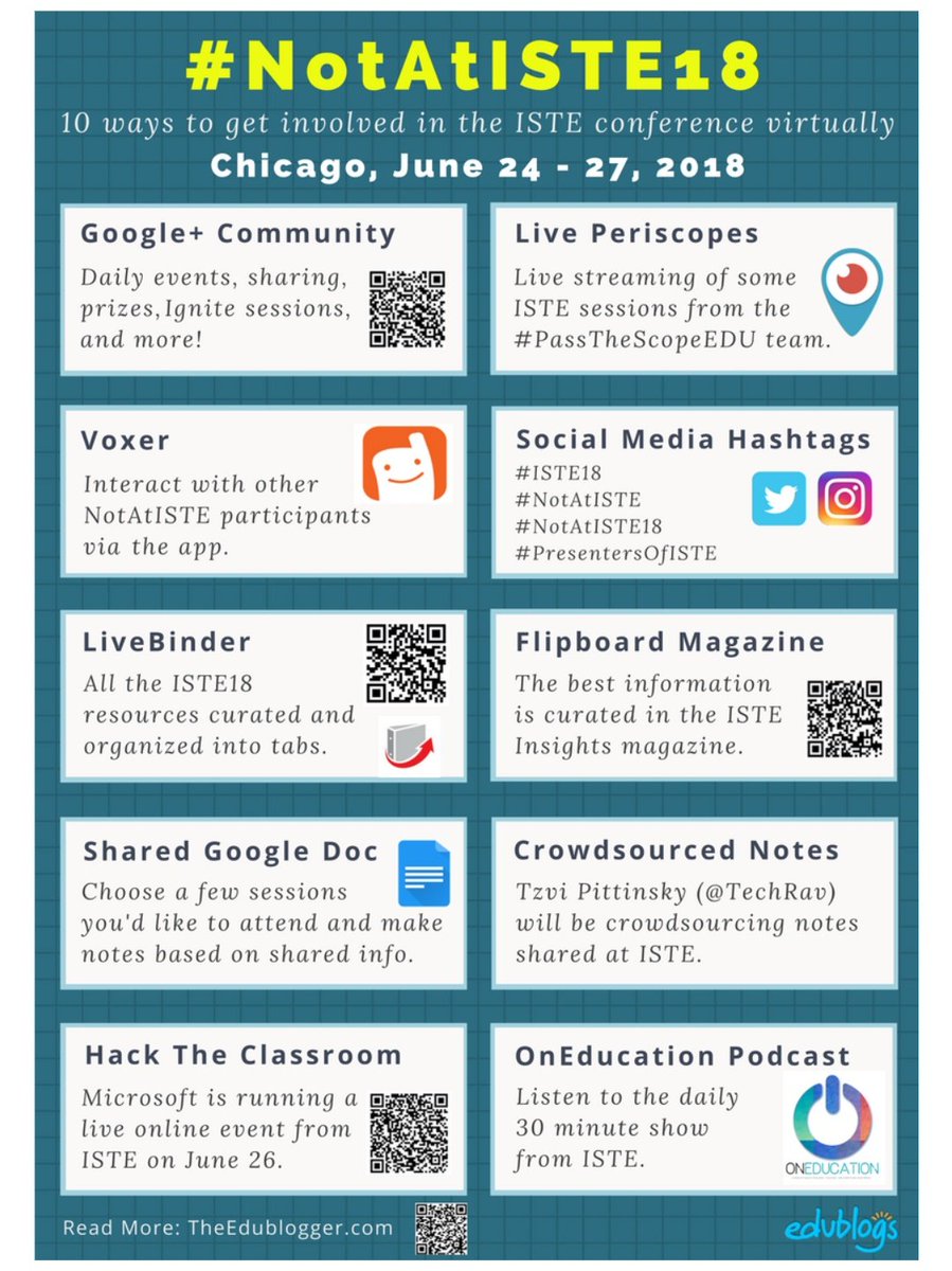 jmattmiller's tweet photo. #notatiste? How to participate in #ISTE18 from anywhere!

https://t.co/bK4XHG7Al5 #ditchbook #edtech https://t.co/jwF0vKaCmU