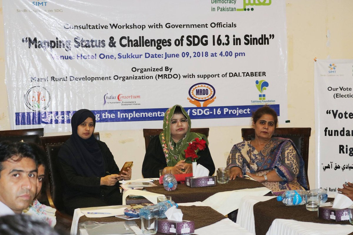 mrdopk's tweet photo. #MRDO organized a Consultation Session on “Mapping Status and Challenges of SDG 16.3 ( Rule of Law)” with the collaboration and support of Tabeer – DAI &amp; (CDIP) program in #Sindh. This #session brought together #Police, #Judiciary and #Gov.Departments. https://t.co/GWw32nXOYY