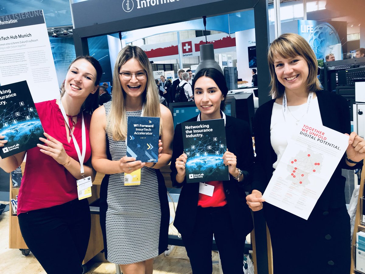 InsurTechMunich's tweet photo. Girlpower for #InsurTech with @NiaEsco @bianca_finkel from @InsurLabDE , @CDoering_ITHM from our own #InsurTechMunich and Nina from @GTAI_com @dehubinitiative @rcktcom @BMWi_Bund @cebit https://t.co/1U4GwieEBJ