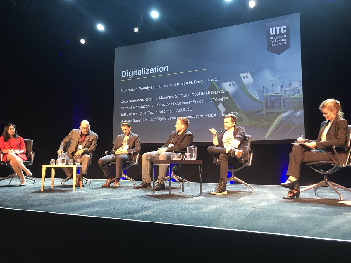 Elaine_Maslin's tweet photo. Picking apart digitalisation, how to measure it - or not because measuring could hinder early success - views on the cloud, use cases, business cases, attracting talent - just don’t mention blockchain! @UTC_Bergen #UTC2018 https://t.co/bV81ABfH0Q