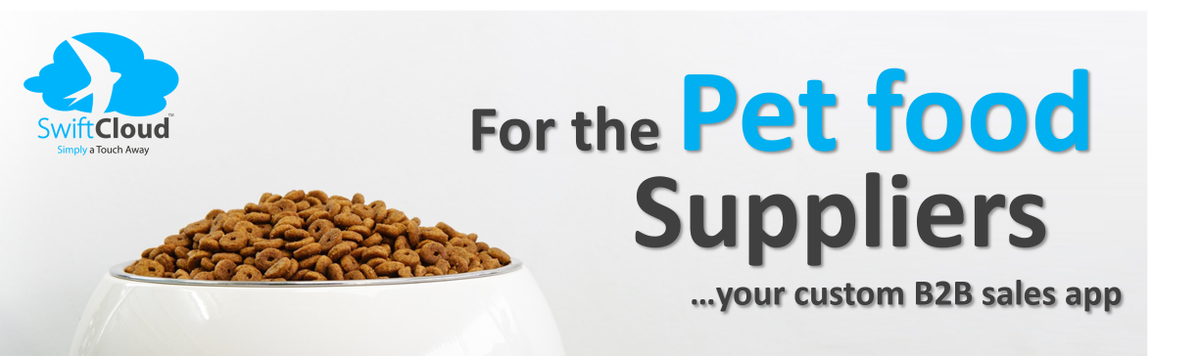 SwiftCloud's tweet photo. #SwiftCloud - Pet Food Suppliers? - #SwiftCloud has created apps for Business to Business Pet Food Suppliers throughout the UK.
Get in touch to open up your brand new sales channel - You'd be barking mad not to!
#b2b #wholesale #petfoodsuppliers #salesandmarketing #petfooduk https://t.co/w3U5PH1iHf