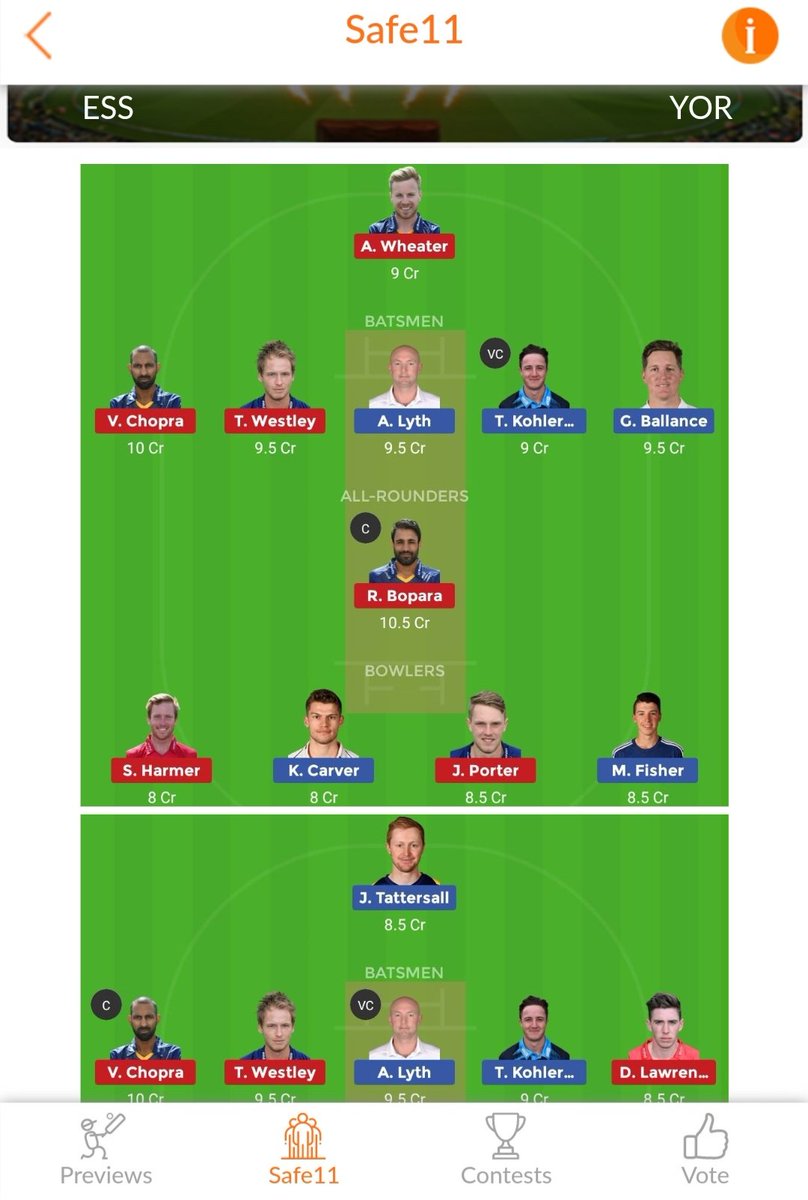 Probable_11's tweet photo. #Dream11 #RLODC #EnglishOddCup #Royallondononedaycup #YORvsESS
#ESSvYOR

Yorkshire vs Essex match info available on our App.

Download #probable11 App now to get daily updates🙂

App link👇
Android:

https://t.co/iii4DxcF9A 

IOS:

https://t.co/ZkQP0l2NCF https://t.co/ZWW1kATTGy
