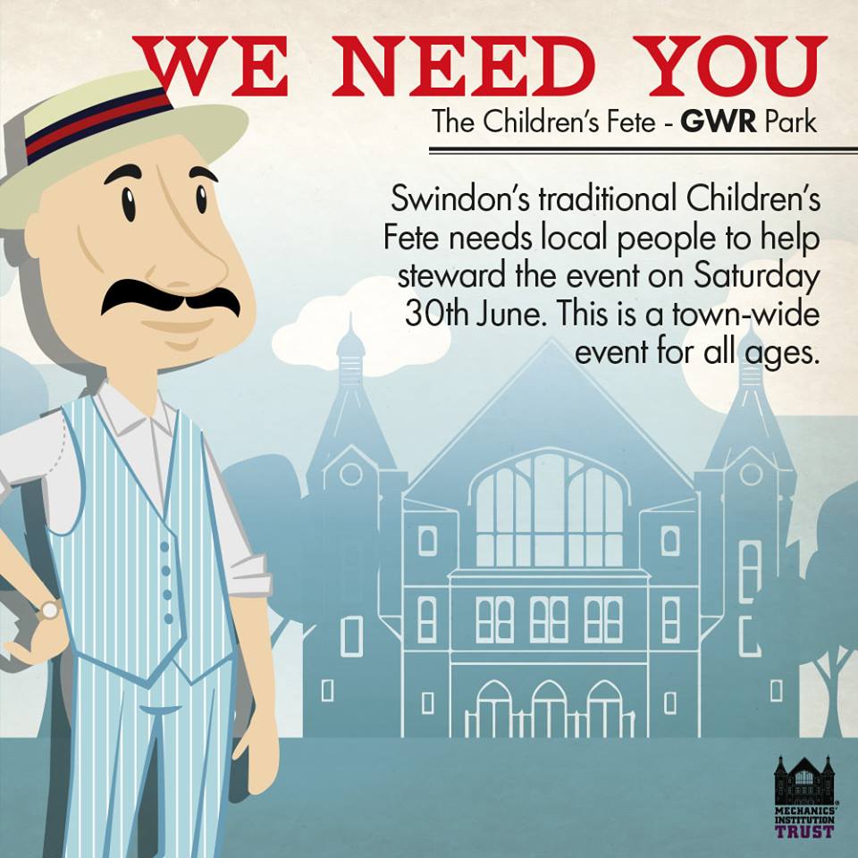 The Children's Fete needs your help! Are you over 18 and able to spare a few hours on Saturday 30th June to help run this event for thousands of children and their families? To #volunteer, email thechildrensfete@mechanics-trust.org.uk now!