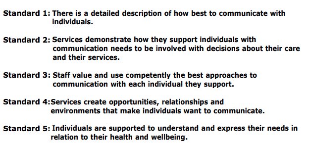 RCSLTpolicy's tweet photo. The @RCSLT Five Good Communication Standards help #health and #socialcare staff to improve their #communication with people with #learningdisabilities.
https://t.co/0FeSqzy2FY
#LAWeek18 #TreatMeWell
#LearningDisabilityWeek #inclusivecommunication https://t.co/1Qxf10x2y8