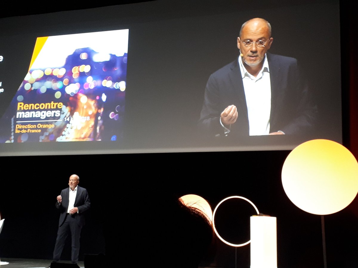 RobinThuillier's tweet photo. #RencontreManagersIDF18  @srichard "oui à l'expérimentation et donc à la prise de risques"  @OrangeIDF #ClientsInside https://t.co/te6R6q4Meo