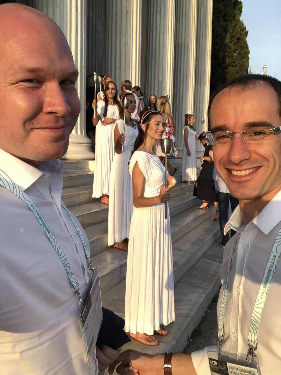 HFGIP's tweet photo. Yesterday Reinout and Daniel from #HFGIP were attending #ECTA2018 Opening Ceremony @ECTABrussels in Greece. https://t.co/6HIftHXimT