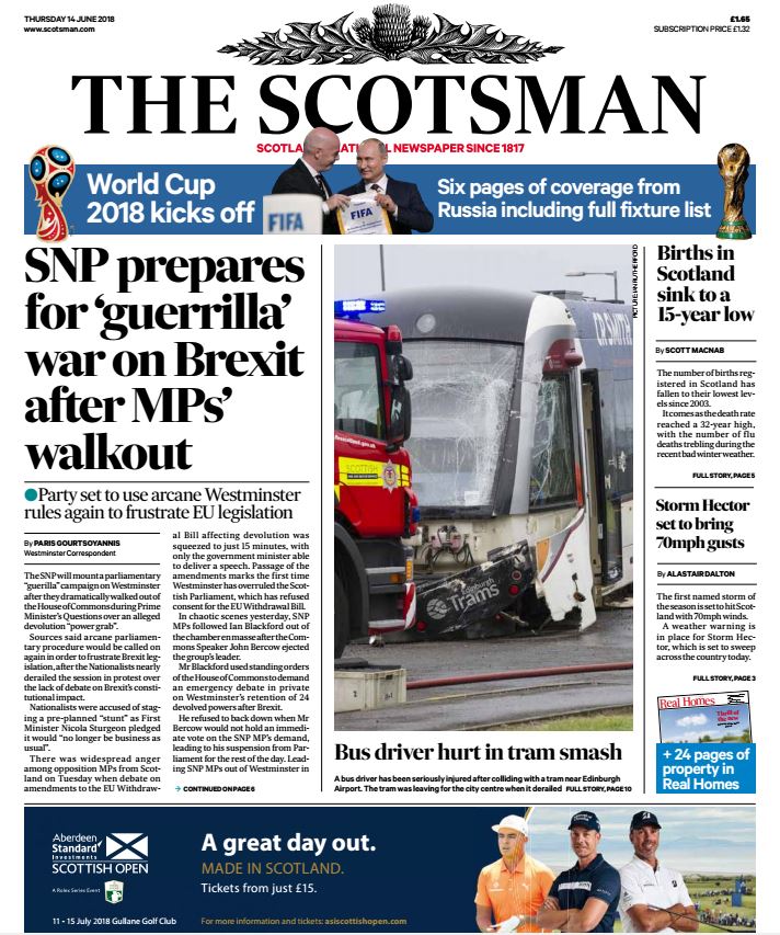 difficultthird's tweet photo. Me walking home from Tesco after seeing today's headline in the Scotsman...
#Brexit #SNP #indyref2 #TakingThingsTooLiterally #NotThatKindOfGuerillaWar https://t.co/TptWMJN5bu