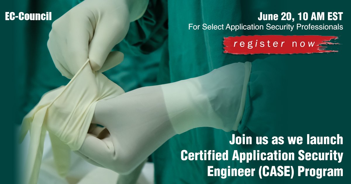ECCOUNCIL's tweet photo. 72 is the average number of malicious requests associated with a typical SQL injection attack. Join us as we unveil the most comprehensive application security training and certification on June 20, 10 AM EST.
Register now: https://t.co/r8GOxWscou
#GoAppSecure #cybersecurity https://t.co/Y27i6HINKx