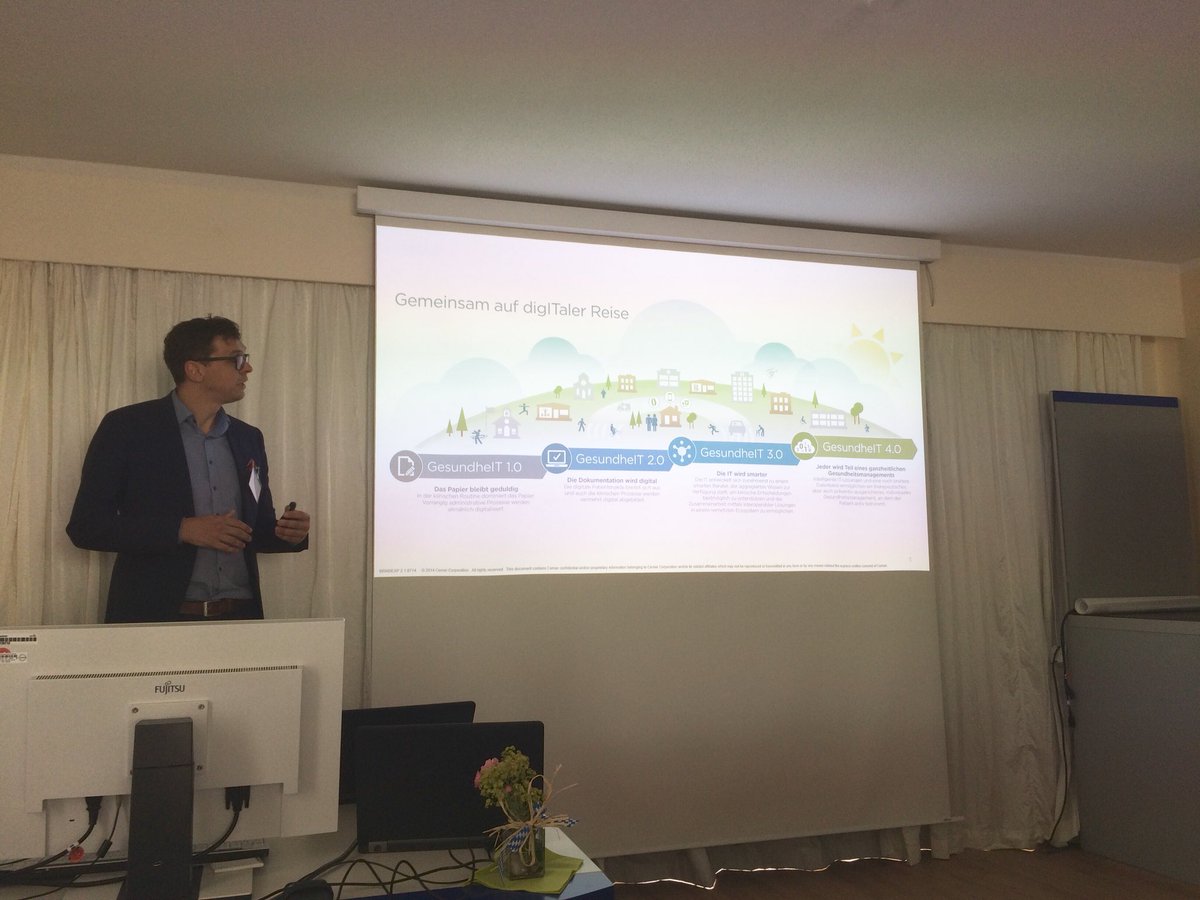 CernerDE's tweet photo. Spannend: Der Patient wird zum Kunden und zum Treiber wichtiger Veränderungen in der #HIT-Branche. @axelmeineke79 erläutert, wie Krankenhäuser Patienten/Kunden an sich binden können (und künftig auch müssen!) #PatientEngagement #PopulationHealthManagement #Digitalisierung #SWKT18 https://t.co/rWhl4sK5CS