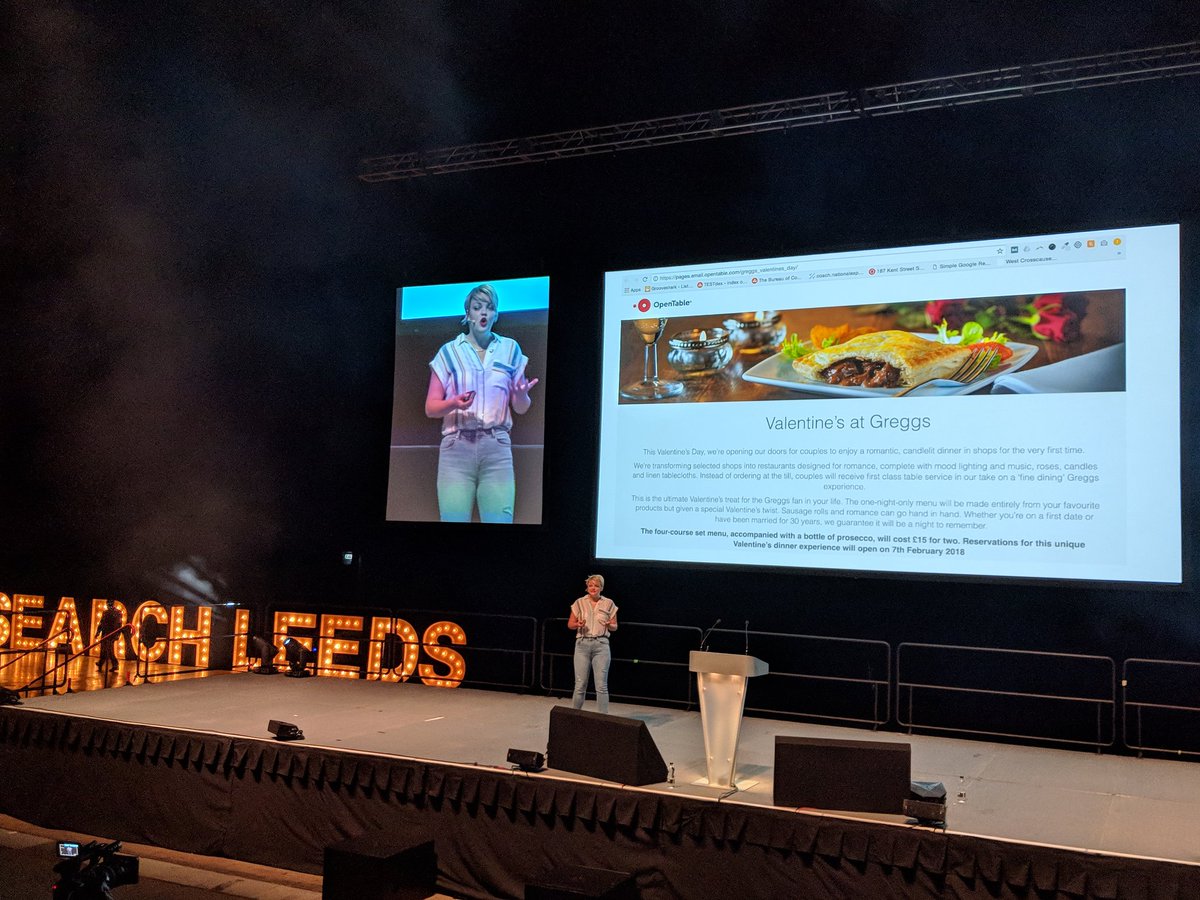urban_element_'s tweet photo. I never knew how creative @GreggsOfficial are with their #Marketing campaigns until now thanks to @manym1nd5 #searchleeds great talk lots of great actionable takeaways https://t.co/dVTxqOPAV4