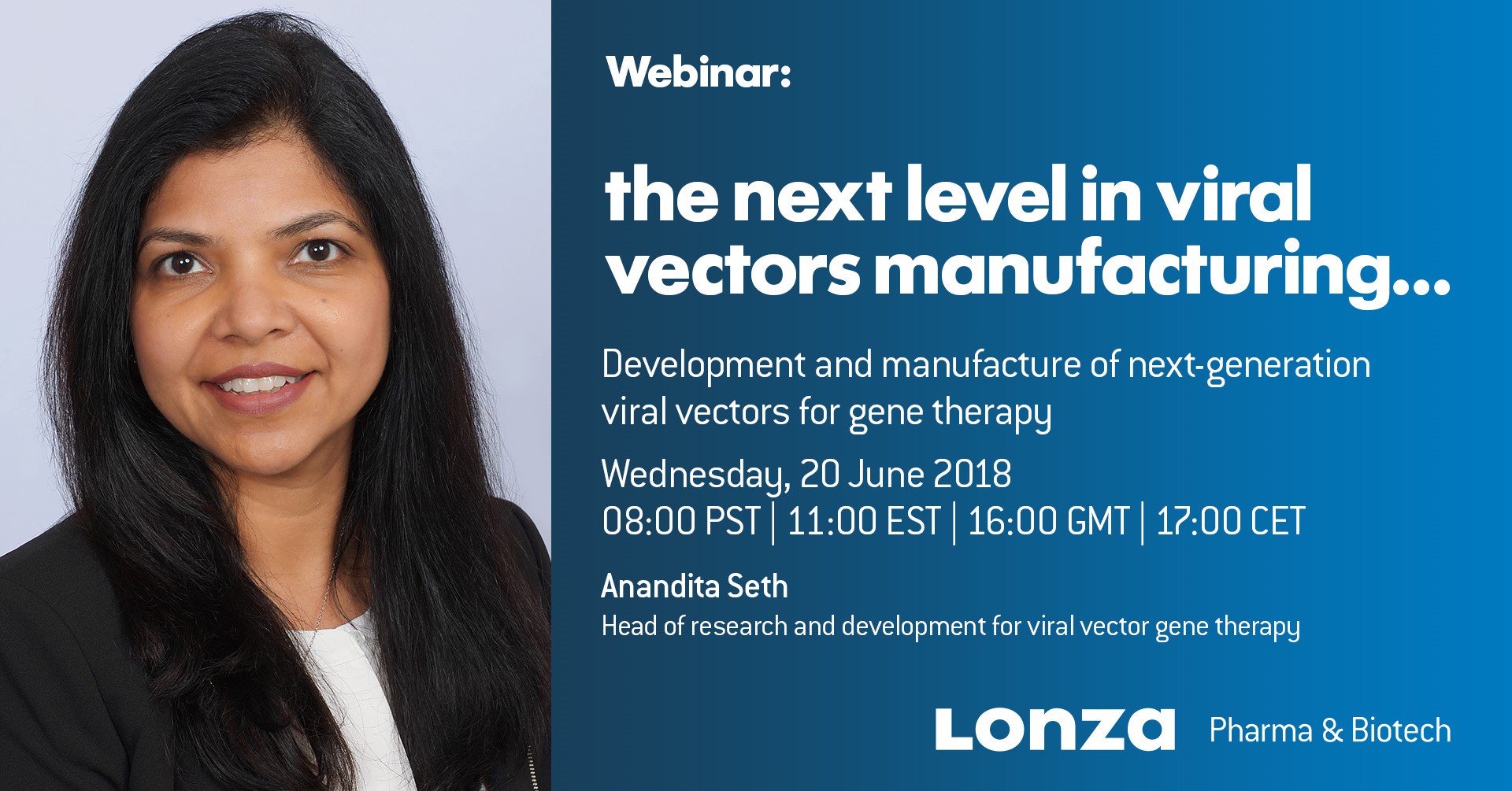 Lonza on Twitter: "Upcoming webinar: Development & manufacture of next
