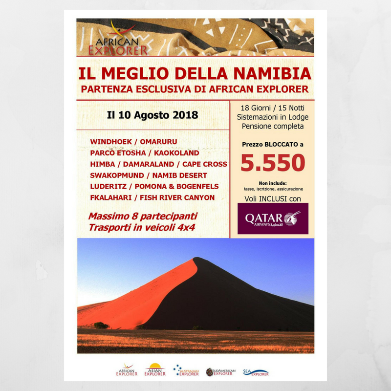 viaggiafrica's tweet photo. #14giugno #offertaspeciale #namibia
Da 5.850 Euro a... 
Entra in #agenziaviaggi https://t.co/9AEbGenvFY