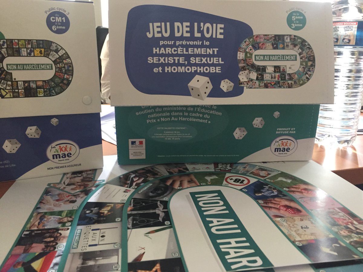Premières images de la  mallette "jeu de l oie"prévention harcèlement sexiste,sexuel et homophobe pour les élèves du cycle 4 
Merci à notre partenaire Mae pour ce beau projet et soutien constant#ecoledelaconfiance <a href="/alain_vuong/">Alain VUONG</a> <a href="/boireaulaurent/">Laurent Boireau</a> <a href="/remiringuet/">Rémi Ringuet</a> <a href="/HuartJean/">Jean-Marc Huart</a> <a href="/jmblanquer/">Jean-Michel Blanquer</a>